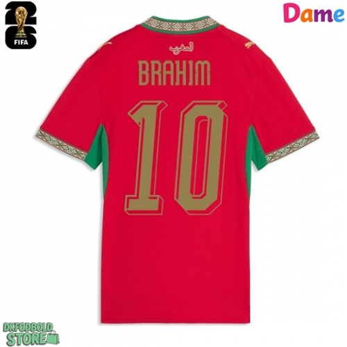 Marokko Brahim Diaz #10 Replika Hjemmebanetrøje Dame VM 2026 Kortærmet